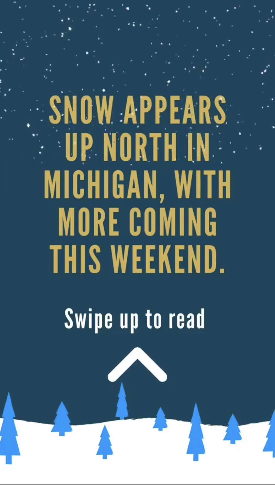 Snow appears in up north michigan, more to come this weekend
